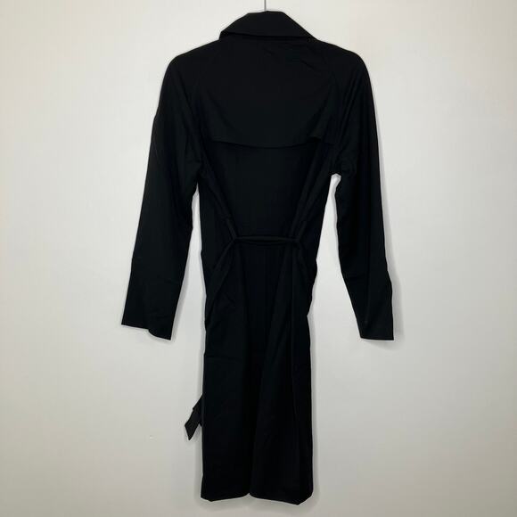 NWT EVERLANE The Italian Wool Modern Trench Black Small - Picture 3 of 6